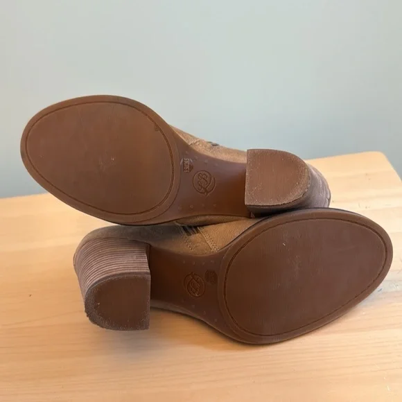 Lucky Brand Womens Sesame Augusta Brown Lamija Ankle Booties Boots 9.5 - Picture 9 of 10